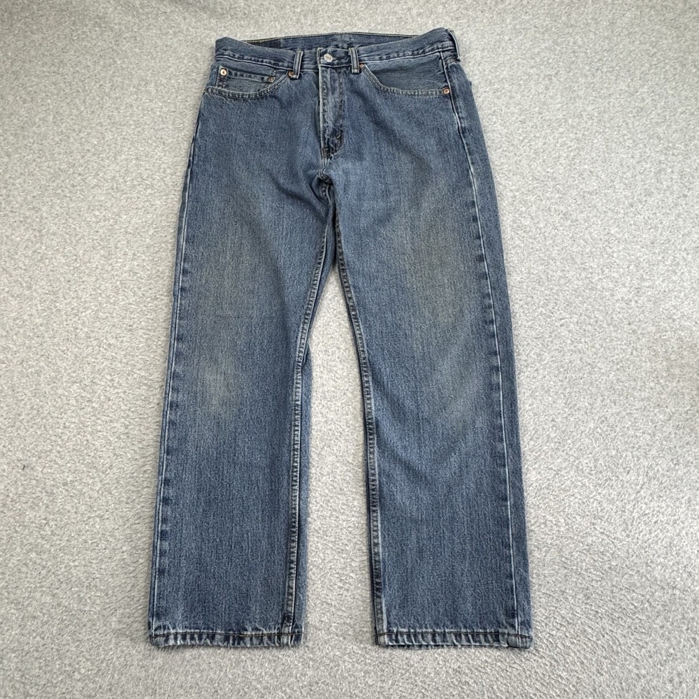Levis 505 Jeans Mens 34x29 (32x29) Cotton Straight Leg Loose Denim Casual Work‎